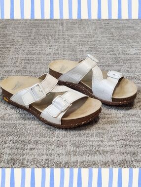 Dansko women Dayna Platform Sandal white leather size 37 EU / 7 US